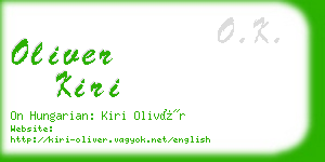 oliver kiri business card